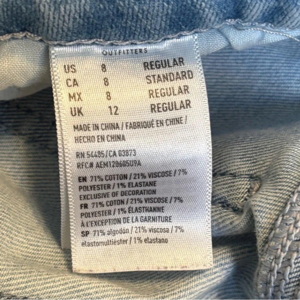 American Eagle Hi-Rise Jegging Jeans Light Wash Size 8
